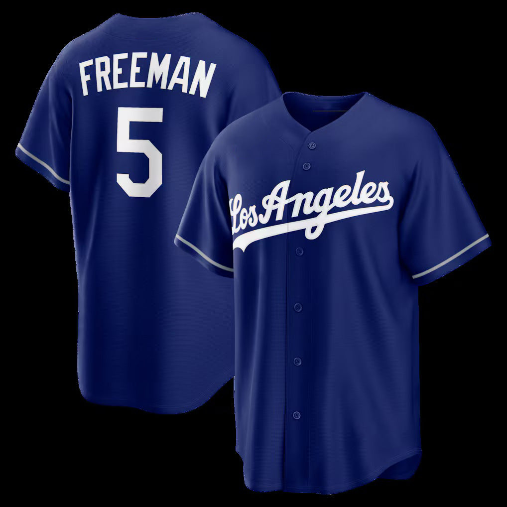 Los Angeles Dodgers #5 Freddie Freeman Royal Alternate Replica Baseball Jersey