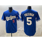 Los Angeles Dodgers #5 Freddie Freeman Royal Limited Stitched Baseball Jersey