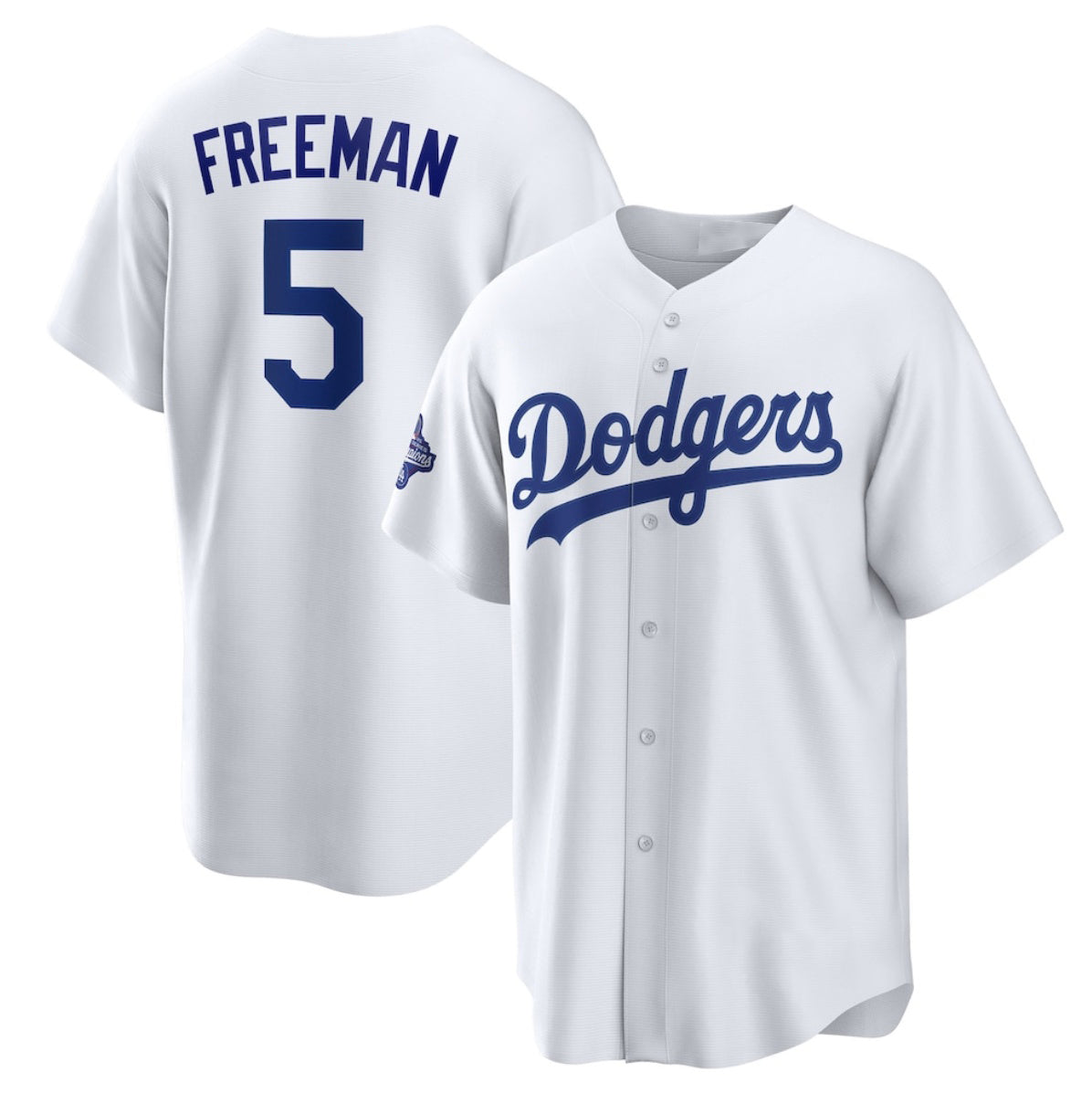 Los Angeles Dodgers #5 Freddie Freeman White 2025 World Series Champions Home Cool Base Stitched Baseball Jersey