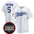 Los Angeles Dodgers #5 Freddie Freeman White 2025 World Tour Tokyo Series Home Stitched Baseball Jersey