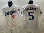 Los Angeles Dodgers #5 Freddie Freeman White 2026 Gold Collection 9x & B2B Champs Patch Stitched Baseball Jersey