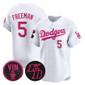 Los Angeles Dodgers #5 Freddie Freeman White 2026 Mother’s Day Vapor Premier Limited Stitched Baseball Jersey