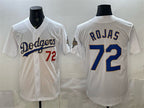 Los Angeles Dodgers #72 Miguel Rojas White 2026 Gold Collection Stadium Stitched Baseball Jersey