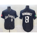 Los Angeles Dodgers #8 Enrique Hernandez Black Mexico 2025 LA Gothic Style With Fernando Patch Vapor Premier Limited Stitched Baseball Jersey