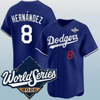 Los Angeles Dodgers #8 Enrique Hern¨¢ndez Blue 2025 World Series Vapor Limited Stitched Baseball Jersey