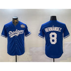 Los Angeles Dodgers #8 Enrique Hern¨¢ndez Royal 2024 World Series Cool Base Stitched Baseball Jersey