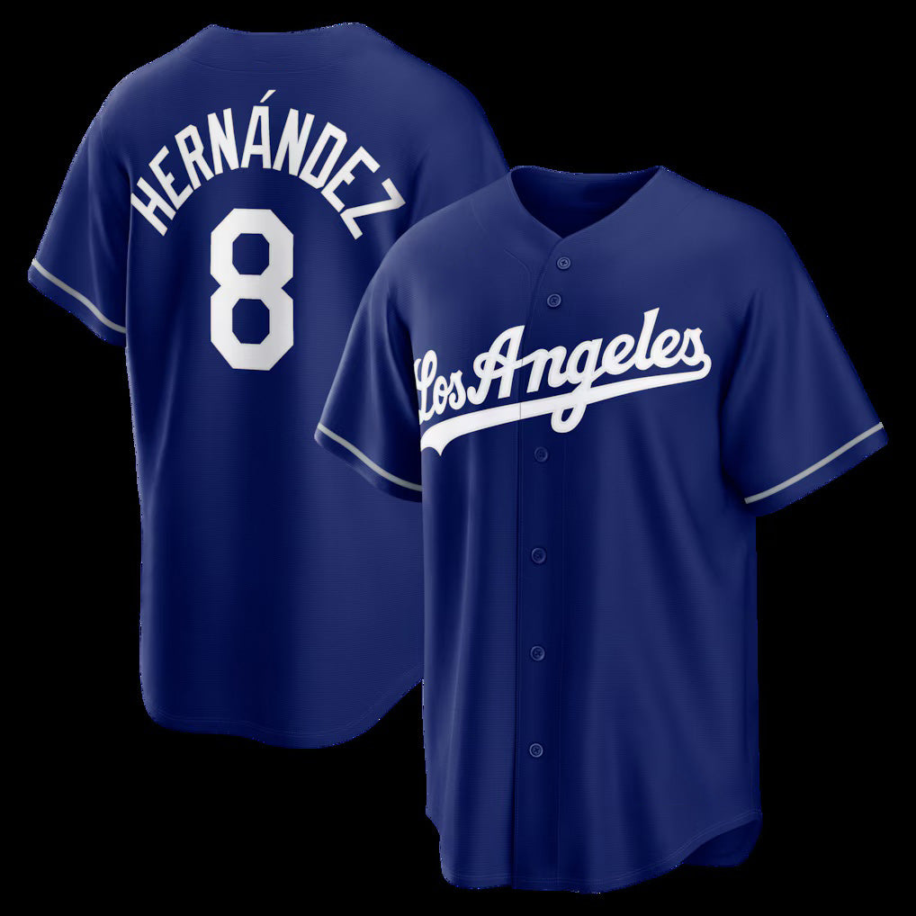 Los Angeles Dodgers #8 Enrique Hernández Royal Alternate Replica Baseball Jersey