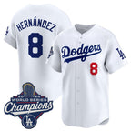 Los Angeles Dodgers #8 Enrique Hernandez White 2025 Champions Stitched Baseball Jersey