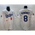 Los Angeles Dodgers #8 Enrique Hern¨¢ndez White 2025 Tokyo Series Limited Stitched Baseball Jersey