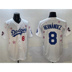 Los Angeles Dodgers #8 Enrique Hern¨¢ndez White 2025 Tokyo Series Limited Stitched Baseball Jersey
