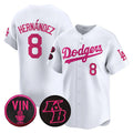 Los Angeles Dodgers #8 Enrique Hernández White 2026 Mother’s Day Vapor Premier Limited Stitched Baseball Jersey