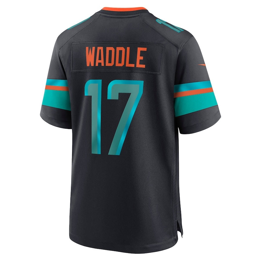 M.Dolphins #17 Jaylen Waddle 2025 Rivalries Collection Game Jersey - Pitch Blue