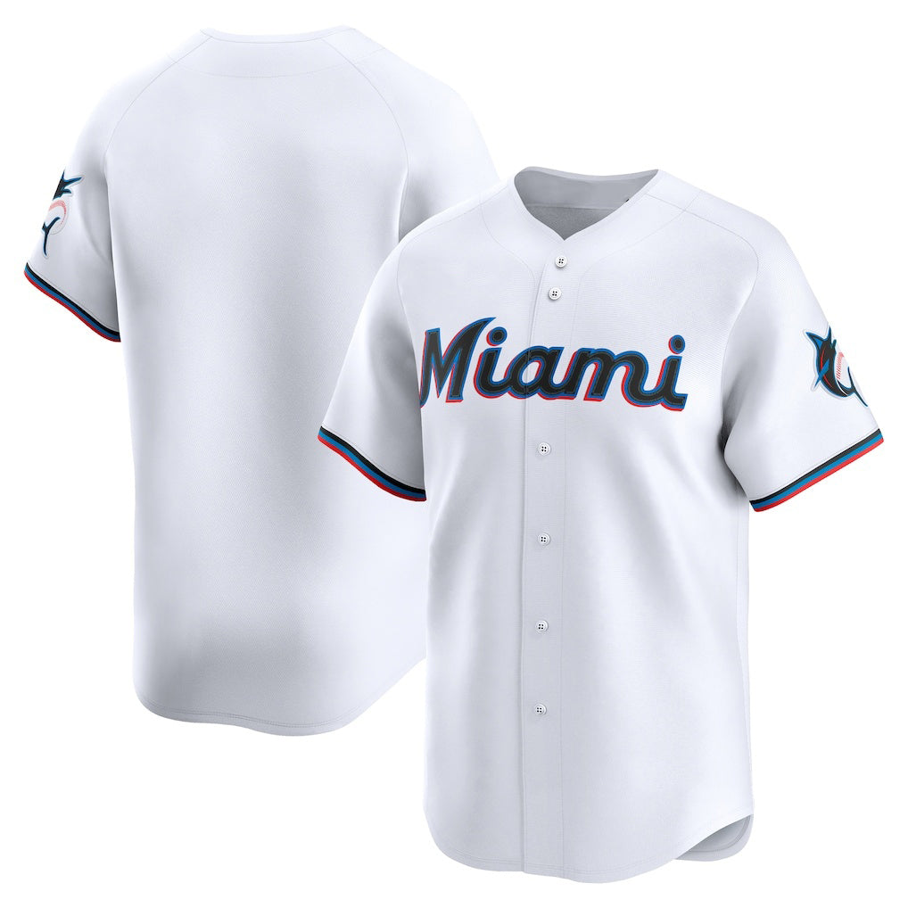 Miami Marlins White Home Limited Baseball Jersey