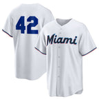 Miami Marlins #42 Jackie Robinson White Home 2025 Day Replica Baseball Jersey