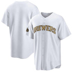 Milwaukee Brewers Blank White 2022 All-Star Cool Base Stitched Baseball Jersey