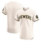Milwaukee Brewers Cream Home Elite Baseball Jersey