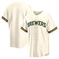 Milwaukee Brewers Cream Home Replica Team Baseball Jersey