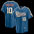 Milwaukee Brewers #10 Sal Frelick Mineral Blue 2026 City Connect Stadium Baseball Jersey