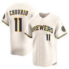 Milwaukee Brewers #11 Jackson Chourio Cream Home Limited Baseball Jersey