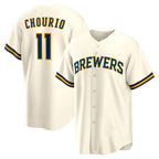 Milwaukee Brewers #11 Jackson Chourio Cream Home Replica Baseball Jersey