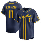 Milwaukee Brewers #11 Jackson Chourio Navy Alternate Limited Baseball Jersey