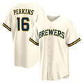 Milwaukee Brewers #16 Blake Perkins Cream Home Replica Baseball Jersey