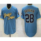 Milwaukee Brewers #28 Andrew Vaughn Powder Blue 2022 City Connect Cool Baseball Jersey