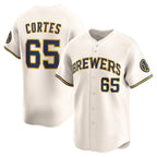 Milwaukee Brewers #65 Nestor Cortes Cream Home Limited Player Baseball Jersey