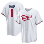 Minnesota Twins White #1 Dad Home Replica Baseball Jersey