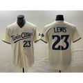 Minnesota Twins #23 Royce Lewis Number Cream Cool Base Stitched Baseball Jersey