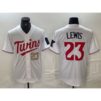 Minnesota Twins #23 Royce Lewis Number White Stitched Cool Baseball  Jerseys