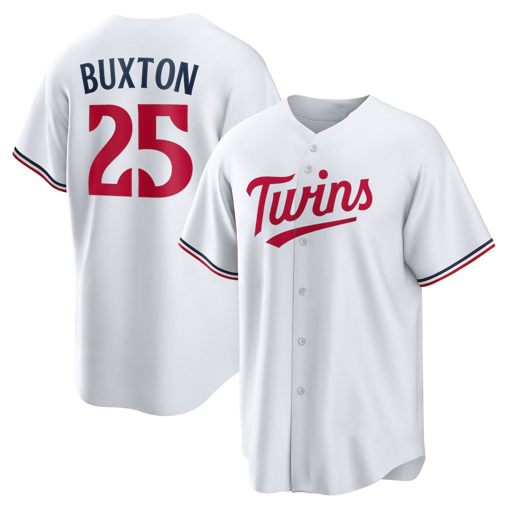 Minnesota Twins #25 Byron Buxton White Home Replica Baseball Jersey