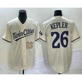 Minnesota Twins #26 Max Kepler Number Cream 2022 City Connect Cool Base Stitched Baseball Jersey