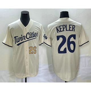 Minnesota Twins #26 Max Kepler Number Cream 2022 City Connect Cool Base Stitched Baseball Jersey