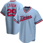 Minnesota Twins #29 Rod Carew Light Blue Road Cooperstown Collection Player Baseball Jersey