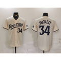 Minnesota Twins #34 Kirby Puckett Number Cream Cool Base Stitched Baseball Jersey