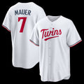 Minnesota Twins #7 Joe Mauer White Home Retired Player Replica Baseball Jersey
