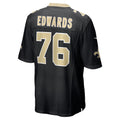 NO.Saints #76 David Edwards Black Team Game Jersey
