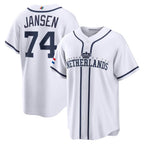 Netherlands Baseball #74 Kenley Jansen 2026 World Baseball Classic Home Stadium Baseball Jersey - White