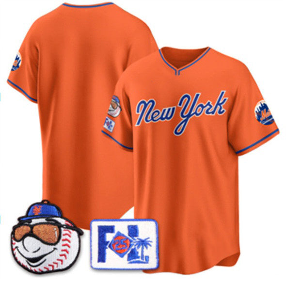 New York Mets Blank Orange 2025 Spring Training Stitched Baseball Jersey