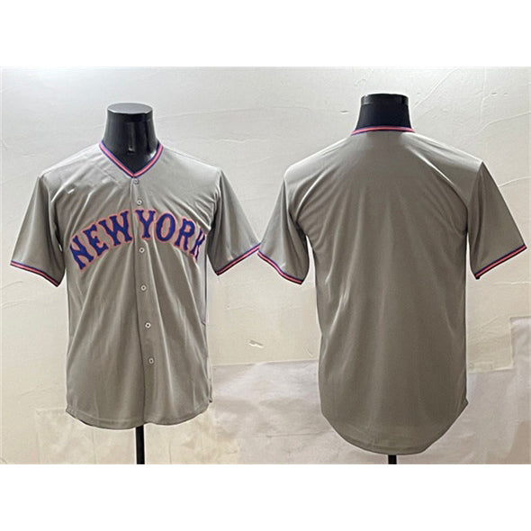 New York Mets Team Big Logo Gray 2025 Limited Stitched Baseball Jersey