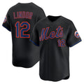 New York Mets #12 Francisco Lindor Black Alternate Limited Baseball jersey