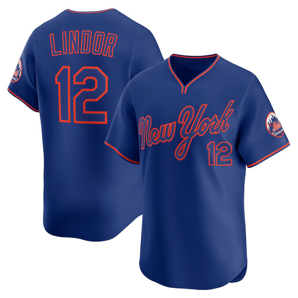 New York Mets #12 Francisco Lindor Royal Alternate Limited Player Baseball Jersey