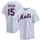 New York Mets #15 Tyrone Taylor White Home Replica Baseball Jersey