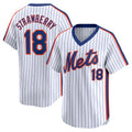 New York Mets #18 Darryl Strawberry Navy Throwback Cooperstown Limited Baseball Jersey
