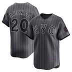 New York Mets #20 Pete Alonso Graphite 2024 City Connect Limited Player Baseball Jersey