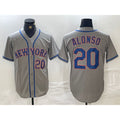 New York Mets #20 Pete Alonso Grey Stitched Baseball Jersey
