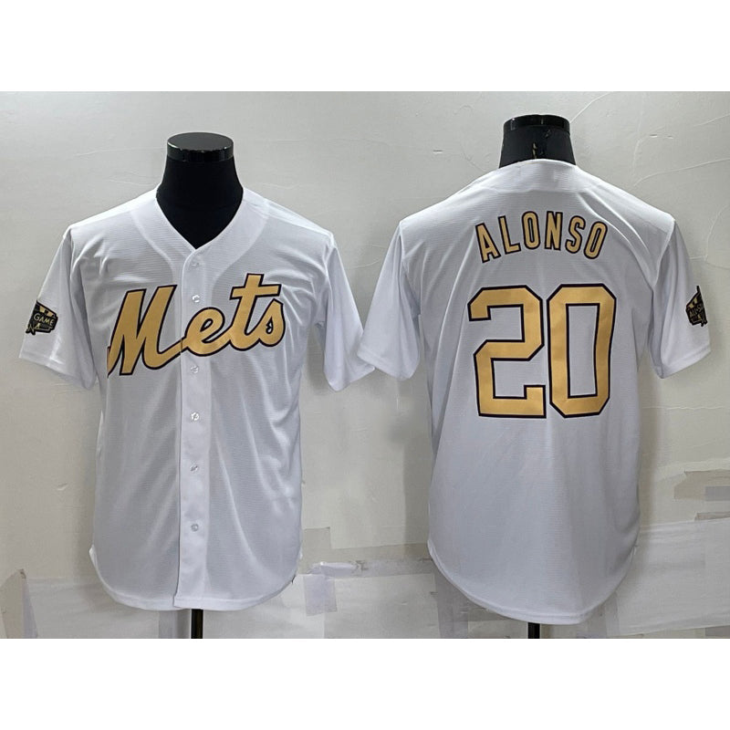New York Mets #20 Pete Alonso White 2022 All Star Stitched Cool Baseball Jersey