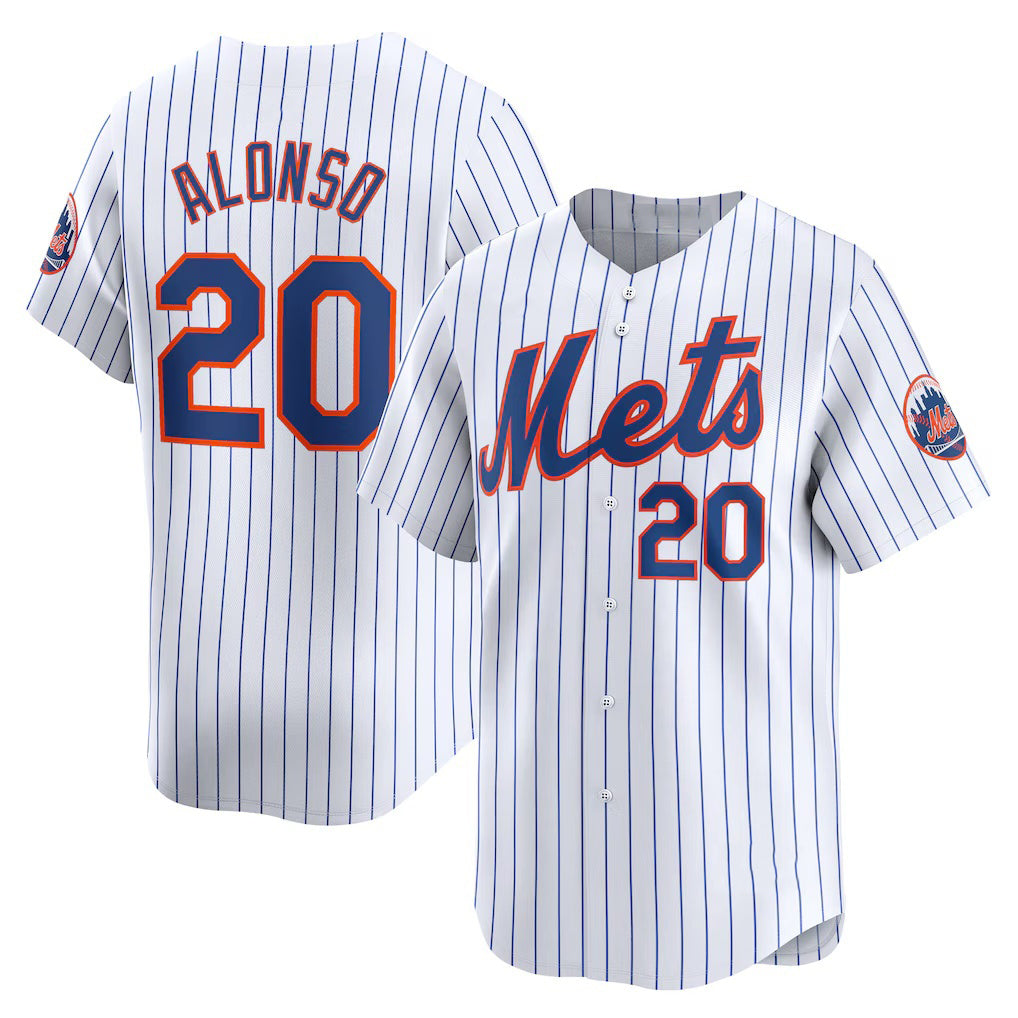 New York Mets #20 Pete Alonso White Home Limited Player Baseball Jersey