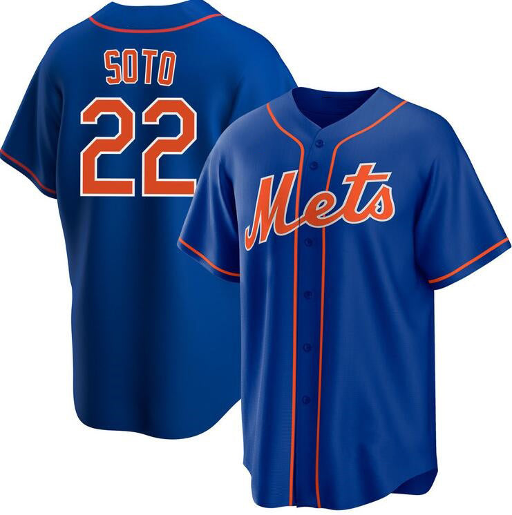 New York Mets #22 Juan Soto Royal 2024 Cool Base Limited Stitched Baseball Jersey